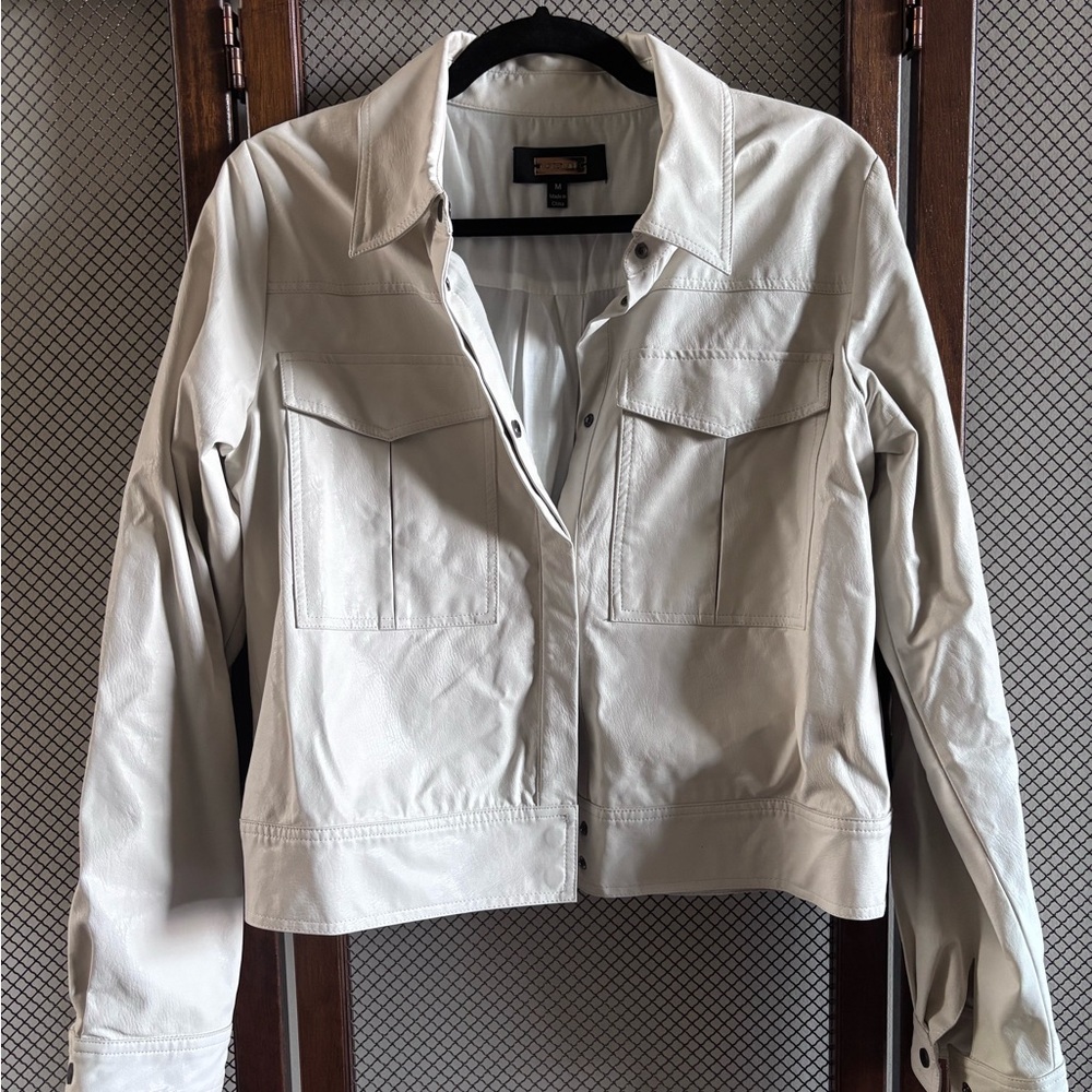 Greylin Off-White Leather Jacket